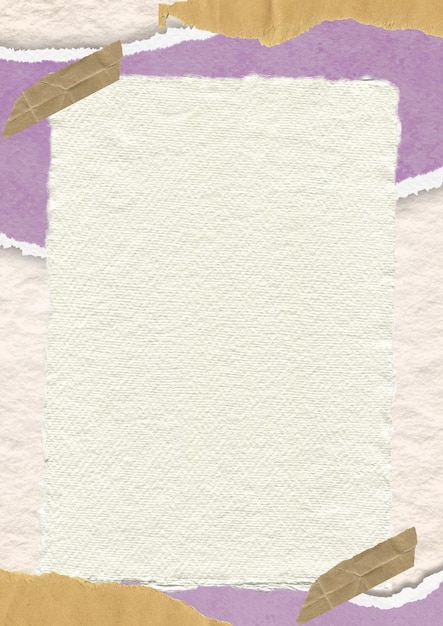 Photo document de fond de texture de papier aquarelle violet et crème a4 1