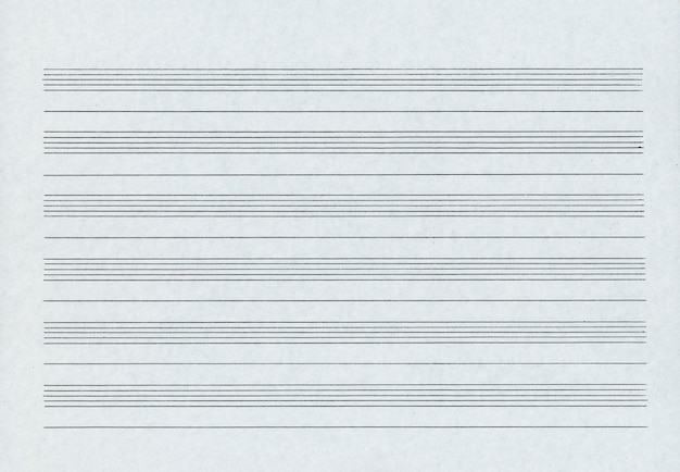 Photo document de portée pour la notation musicale