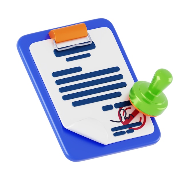 Document rejeté avec timbre