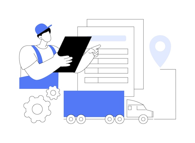 Documents de transport routier concept abstrait illustration vectorielle