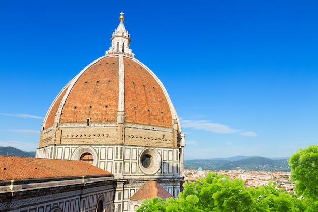 Dôme de l'église cathédrale Santa Maria del Fiore close up, Florence, Italie