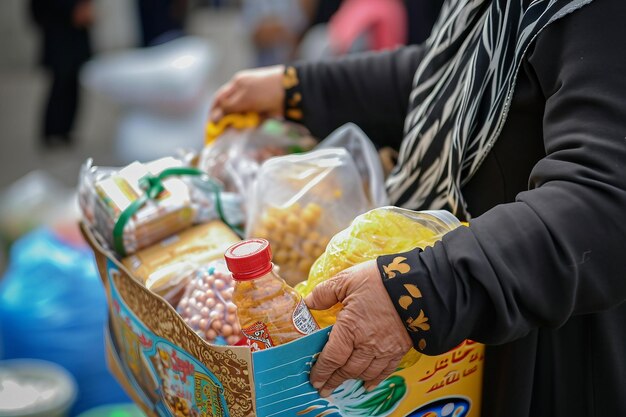 Photo don de la zakat à l'orphelinat