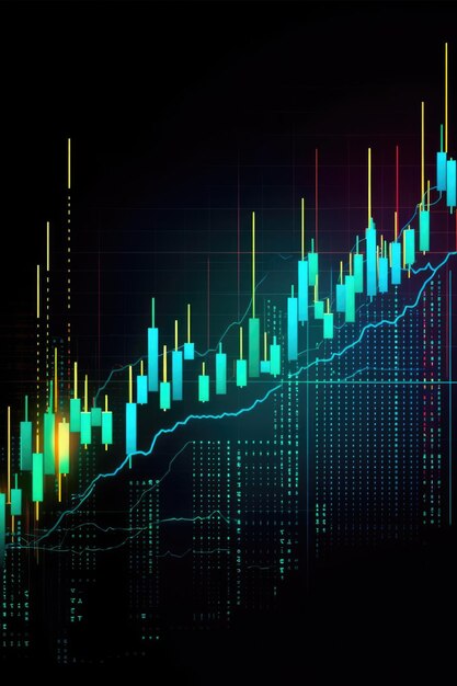 Données boursières financières affichées à l'écran créées à l'aide de la technologie générative ai