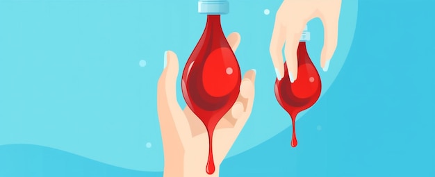 Donner de l'aide journée mondiale cœur vie donneur santé don de sang IA générative