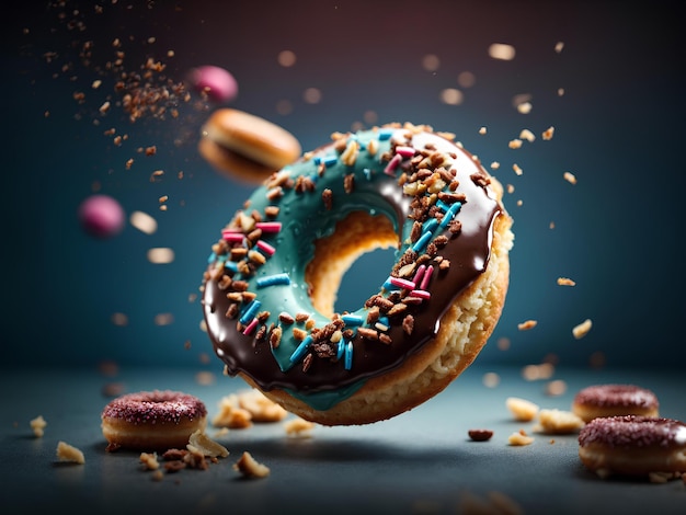 Un donut délicieux est une pâtisserie chaude et moelleuse qui est frite à la perfection et recouverte d'un glaçage sucré