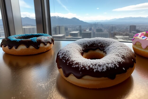 Donut délicieux nourriture délicieuse snack fond d'écran fond illustration nourriture préférée