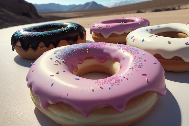 Donut délicieux nourriture délicieuse snack fond d'écran fond illustration nourriture préférée