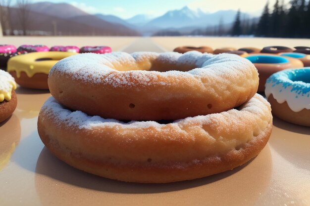 Donut délicieux nourriture gastronomique collation fond d'écran illustration nourriture préférée