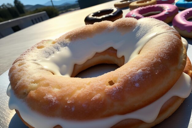 Donut délicieux nourriture gastronomique collation fond d'écran illustration nourriture préférée