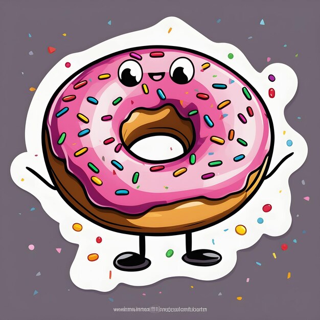 Le donut de dessin animé