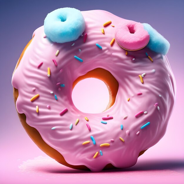 un donut moelleux réaliste