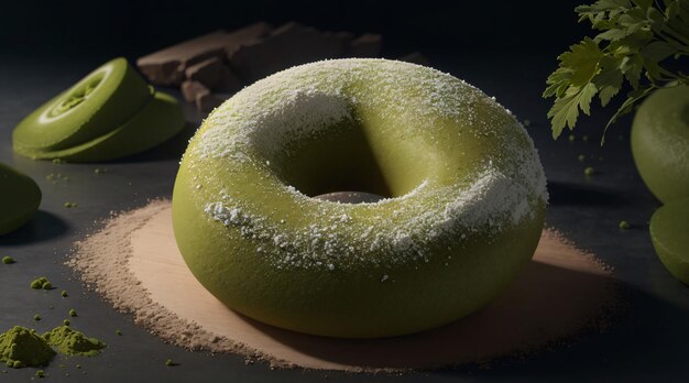 Photo donuts verts au matcha 3