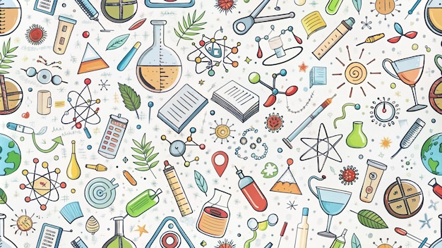 Le Doodle scientifique est un modèle sans couture.
