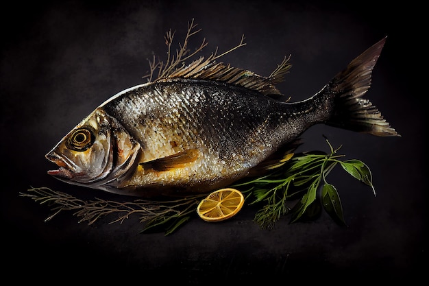 Dorade de poisson aux herbes