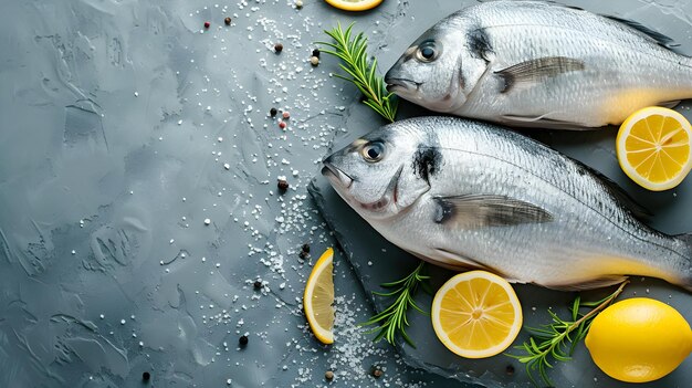 Dorado réfrigéré avec des herbes fraîches et du citron Une aventure culinaire IA générative