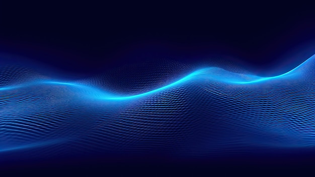 Dot blue wave light screen gradient texture background Abstract technology big data digital