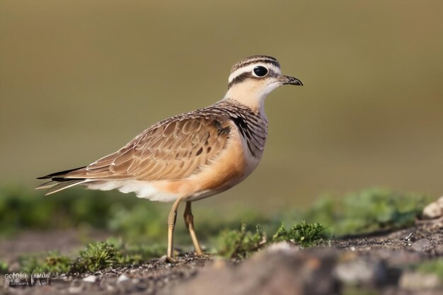 Photo le dotterel eurasien charadrius morinellus dans la nature