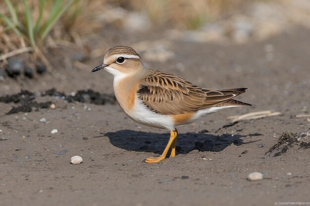 Photo le dotterel eurasien charadrius morinellus dans la nature