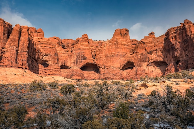 Double arc à Arches National Park dans l'Utah