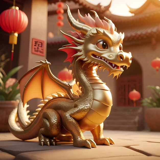 Photo le dragon de l'année chinoise