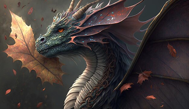 Photo un dragon avec une armure