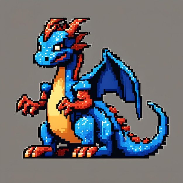 Le dragon de l'art des pixels