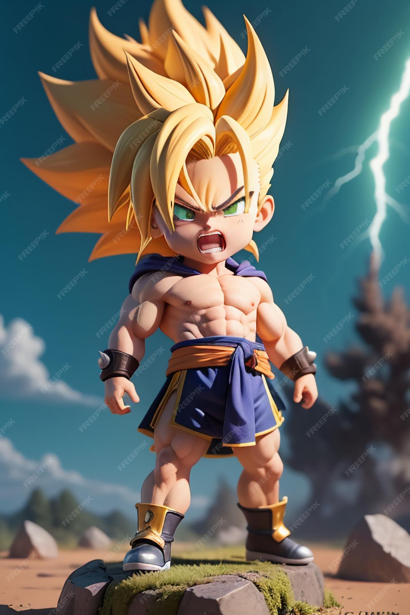 Dragon Ball Anime Figure Modèle Statue Jouet, Père Tenant Son Fils