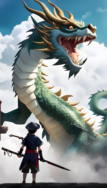 dragon chinois et enfants
