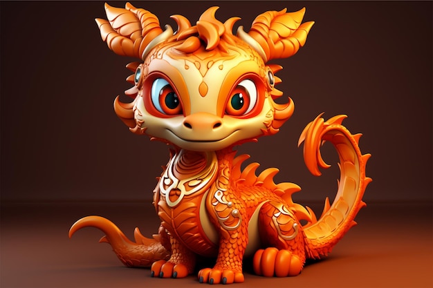 Le dragon chinois est mignon.