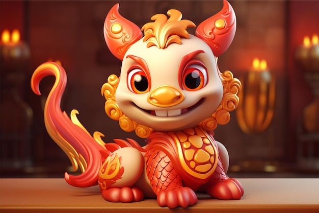 Le dragon chinois est mignon.