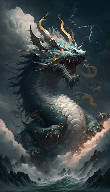 Dragon dans le ciel par personne