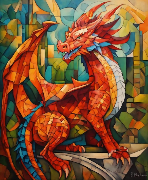 un dragon avec une épée qui dit dragon