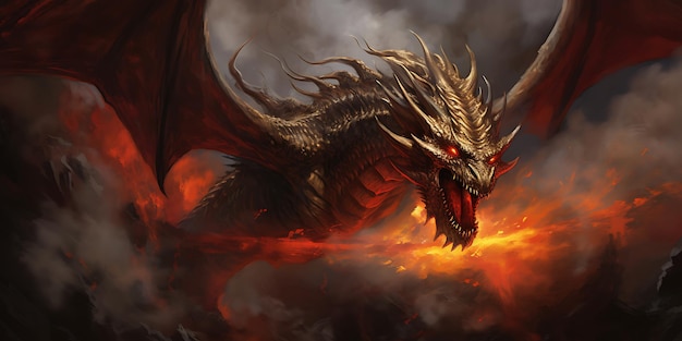 Le dragon de la fantaisie sombre