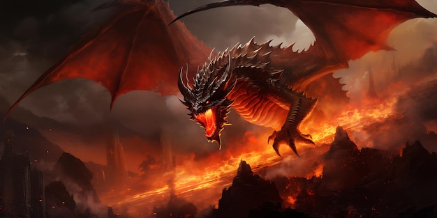 Le dragon de la fantaisie sombre