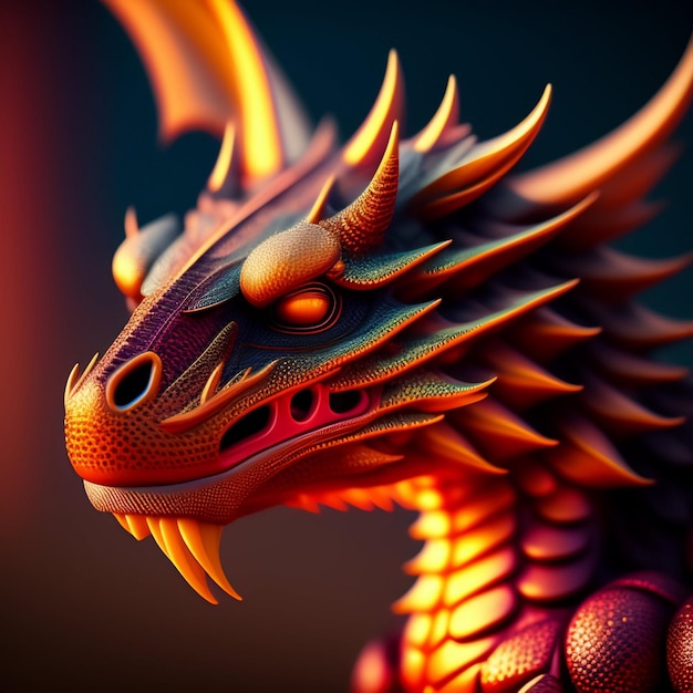 Dragon avec image d'intelligence artificielle fantastique