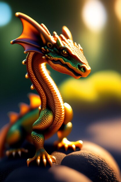 Dragon avec image d'intelligence artificielle fantastique