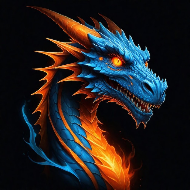 un dragon avec le mot " feu " dessus