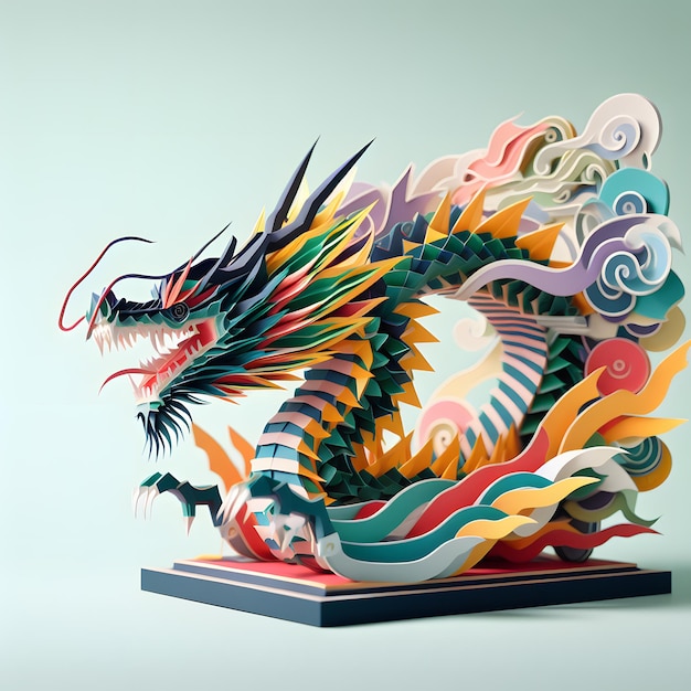 Photo le dragon origami