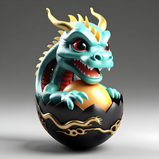 Photo des dragons chinois en 3d