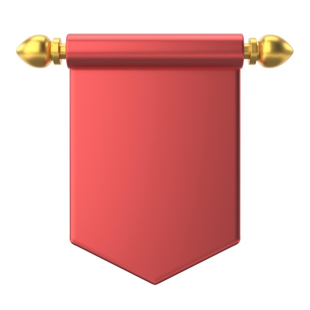 Drapeau 3D Étiquette 3D Étiquette 3D