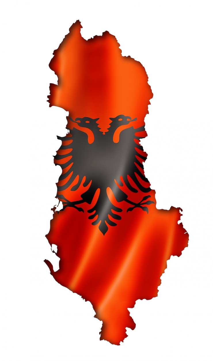 Photo drapeau albanais