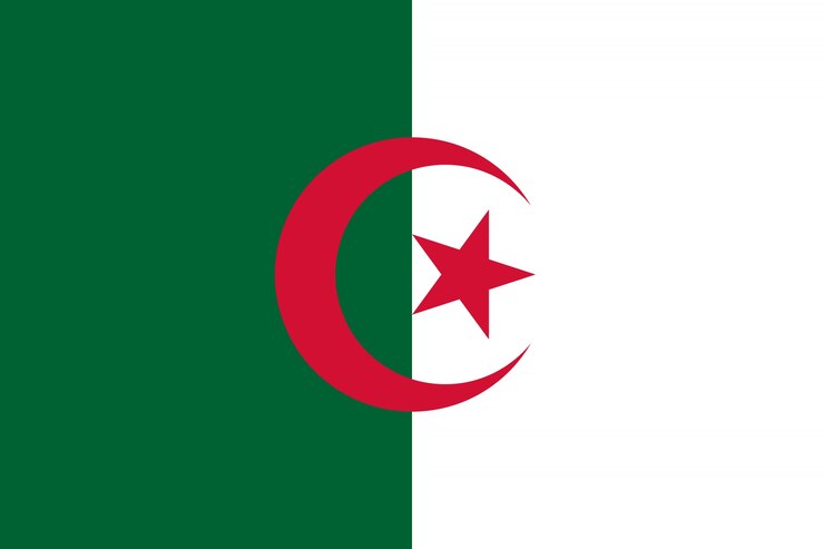 Drapeau de l&#39;Algérie. Illustration du drapeau algérien.