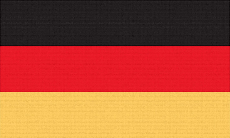 Photo drapeau de l'allemagne avec un effet ondulé dû au vent
