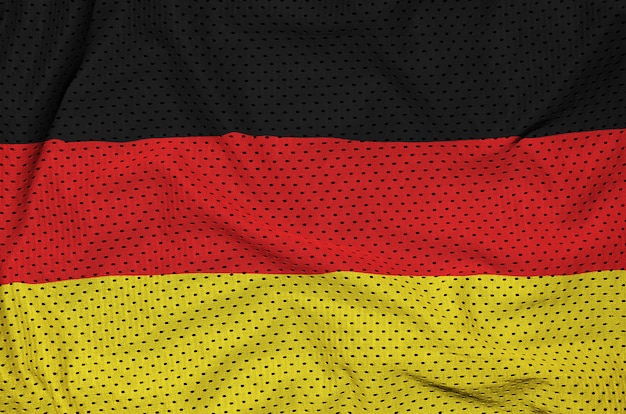 Drapeau Allemagne imprimé sur un tissu mesh en nylon polyester sportswear