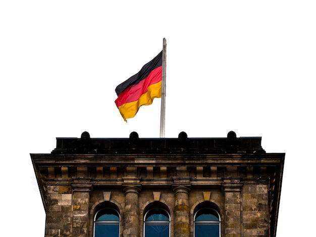 Drapeau de l'Allemagne sur Reichstag Berlin