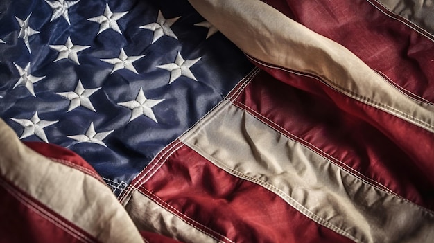 Drapeau américain des États-Unis pour le jour du souvenir des États-Unis, la fête des anciens combattants, la fête du travail ou la célébration du 4 juillet