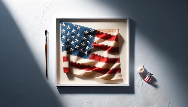 Drapeau américain sur toile célébrant la fierté patriotique et l'héritage