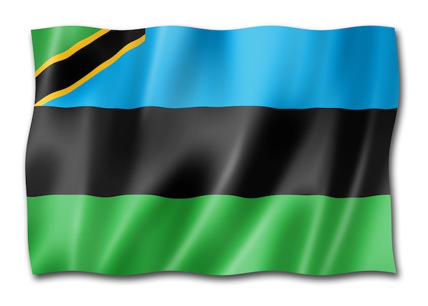 Drapeau de l'archipel de Zanzibar Tanzanie