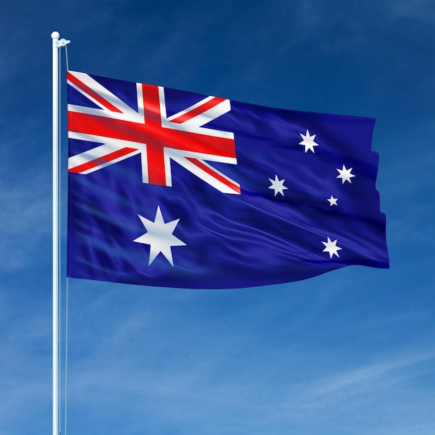 Drapeau de l'Australie battant