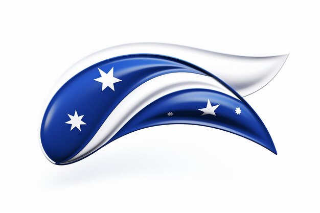 Le drapeau de l'Australie avec un boomerang